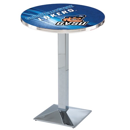 Holland Bar Stool Co 36" Chrome Grand Valley State Pub Table, 36" dia. Top L217C3636GVStUn-D2